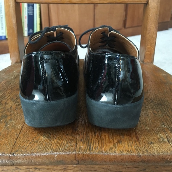 Fitflop F-POP Oxford Sneakers in Shiny Black - Picture 5 of 8